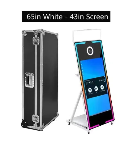 EU shipment of 65-inch mirror photo booth, portable selfie mirror photo booth, touch screen LED photo frame self-service termina - Kimlud