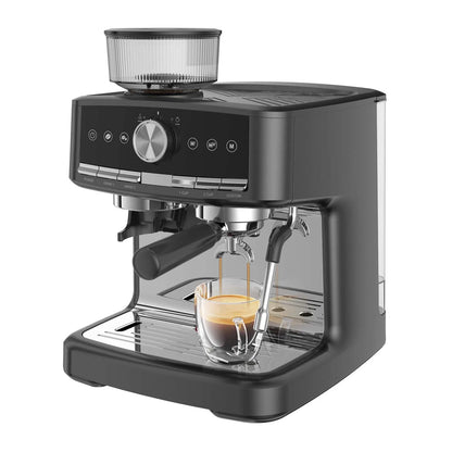 HiMISS 15 Bar Espresso Machine with Milk Frother and Grinder, 30 grind setting, Cappuccino & Espresso Coffee Maker |...