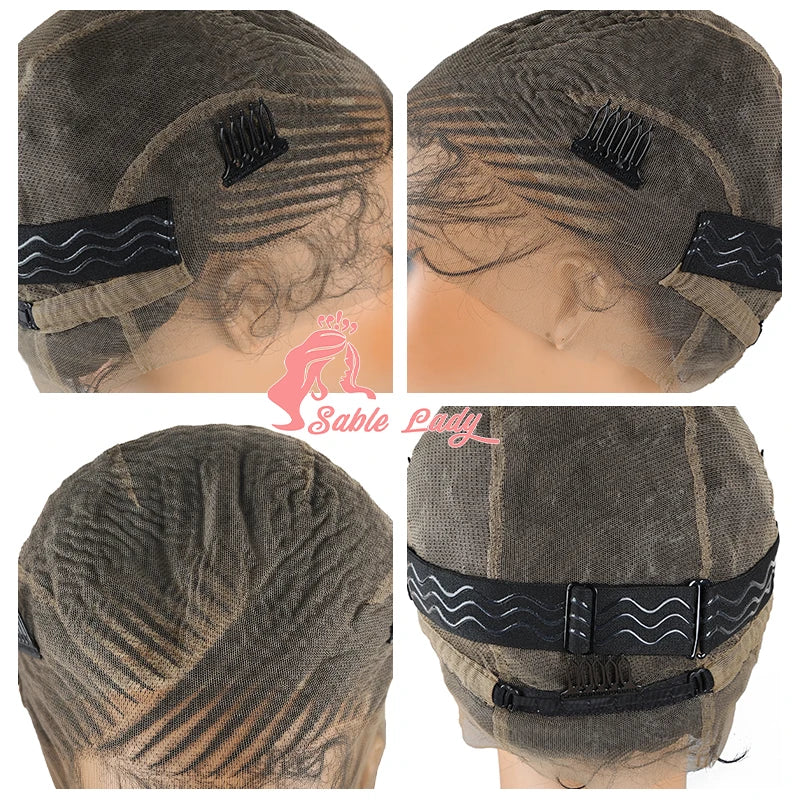 Goddess Crown Braided Wig Updo Stitch Cornrow Braids Wig HD Lace Front Glueless Braided Wigs With Bun For Black Women Baby Hair
