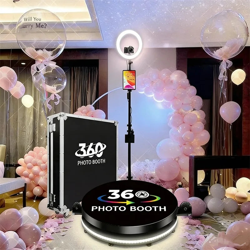 360 degree photo booth 360 degree photo booth machine with flight case packaging suitable for wedding reception party events - Kimlud