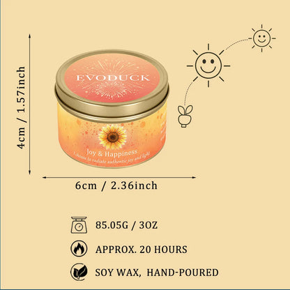 Scented Candles 3oz Law of Attraction Joy Happiness Manifestation Energy Boosting Christmas Home Decoration Candle Holders Gift