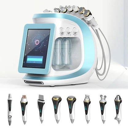 8 in 1 Hydra Oxygen Smart Ice Blue Hydra Aqua Peeling Microdermabrasion Facial Cleansing Machine for Blackhead Removal...