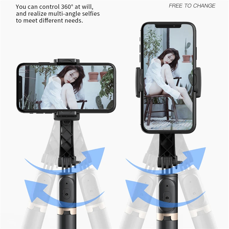 new Gimbal Stabilizer 360° rotation stable shooting Bluetooth Selfie Stick Tripod for Smartphone Live Vertical Shooting Bracket