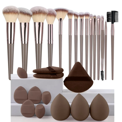 3-20Pcs Premium Makeup Brushes Set Soft Fluffy Beauty Cosmetic Foundation Makeup Brush Eyeshadow Blush Kabuki Make Up Tools