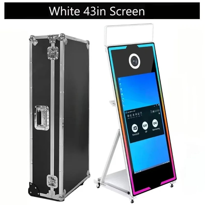 2026 Touch Screen Photobooth Portable 40 inch 65 inch Mirror magic Photo Booth Machine For Wedding Party Activity - Kimlud