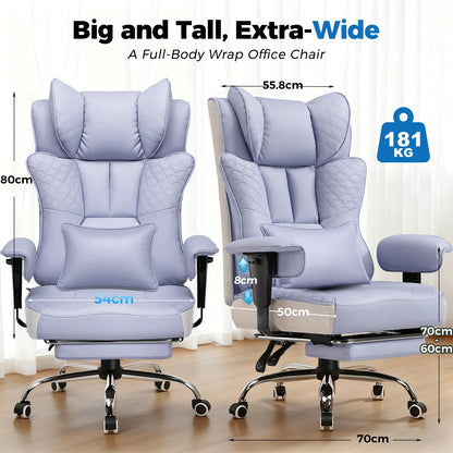 GTPLAYER Gaming Chair, Ergonomic Office Chair with Footrest for Tall and Heavy Individuals, 150° Adjustable Backrest &...