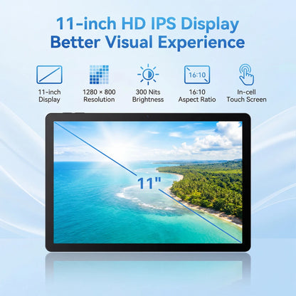 11 Inch Tablet PC K6ProL A333 Processor Android 16 32GB(3+29GB) RAM 256GB ROM 1280*800 IPS HD 7800mAh WiFi6 Gemini AI...