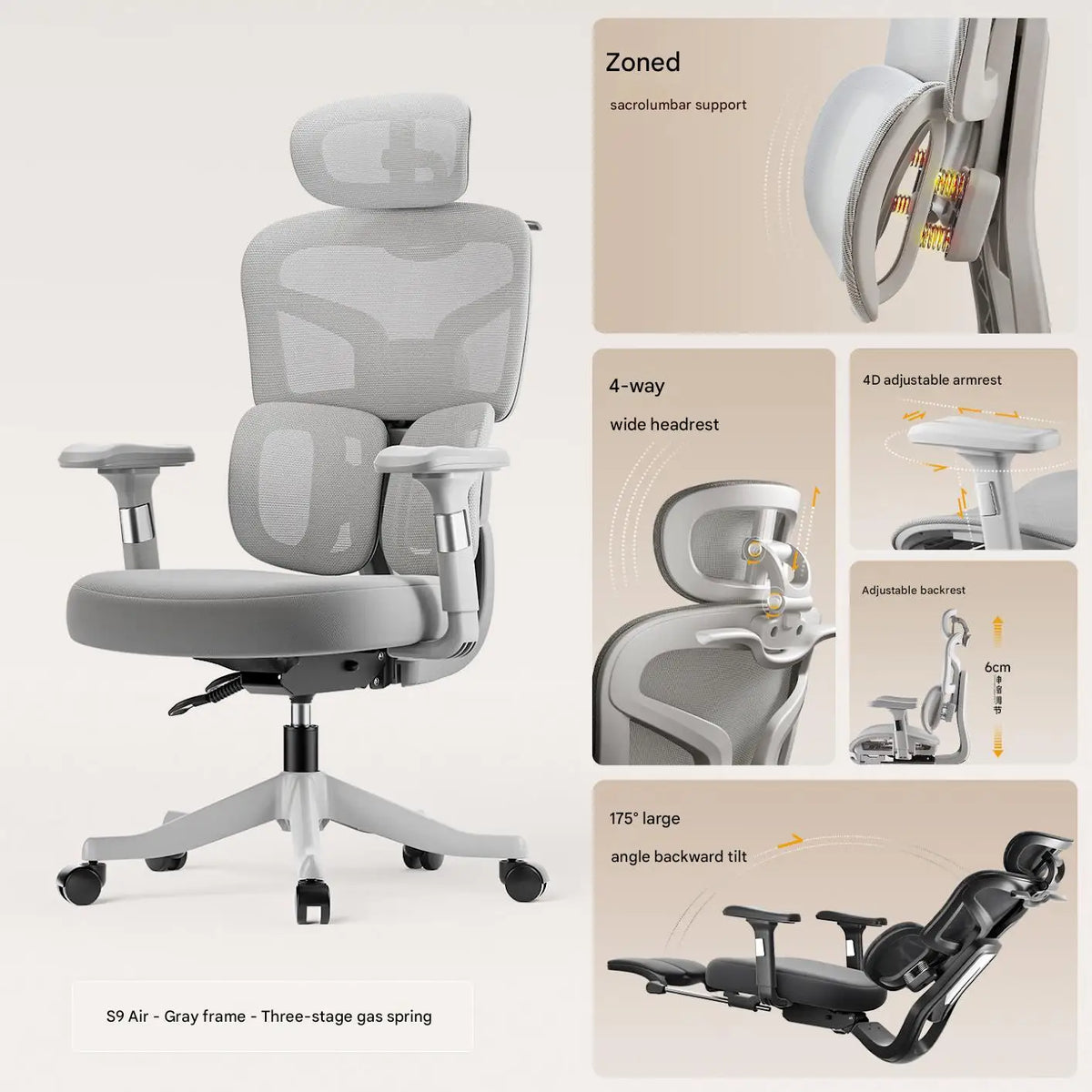 OKDO-S9 Ergonomic Office Chair, High Back Gaming Computer Chair for Home | Kimlud Gaming Luxury Chair