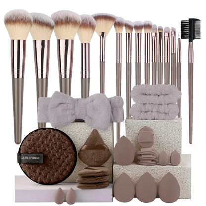 3-20Pcs Premium Makeup Brushes Set Soft Fluffy Beauty Cosmetic Foundation Makeup Brush Eyeshadow Blush Kabuki Make Up Tools