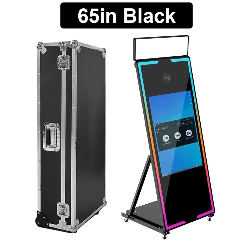 2026 Touch Screen Photobooth Portable 40 inch 65 inch Mirror magic Photo Booth Machine For Wedding Party Activity - Kimlud