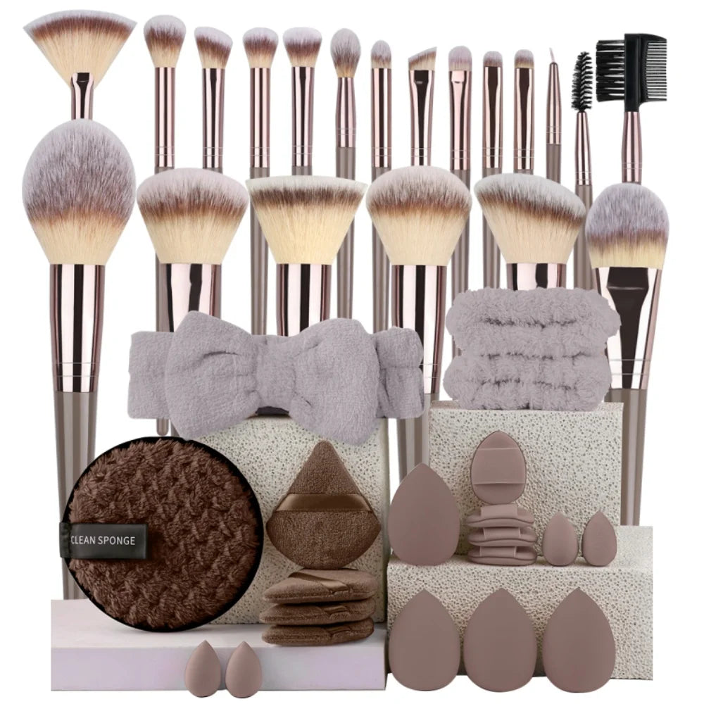 3-20Pcs Premium Makeup Brushes Set Soft Fluffy Beauty Cosmetic Foundation Makeup Brush Eyeshadow Blush Kabuki Make Up Tools