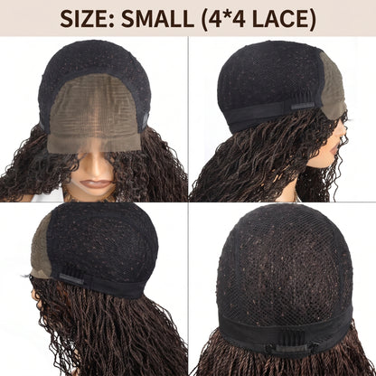 Micro Twist Braided Wig For Black Women Synthetic Two Strand Twist Hair Full Lace Front Wig Natural Protective Style
