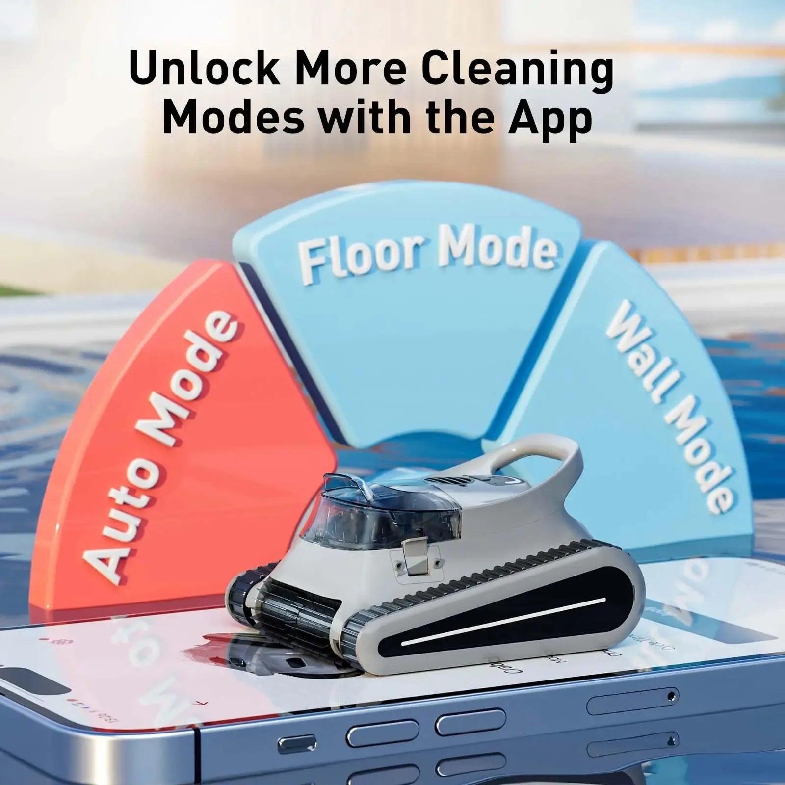 (2026 Update) Seauto Crab Pro Robotic Pool Vacuum, Wall-Climbing Robot, Suitable for Walls and Floors of 2000 Square...