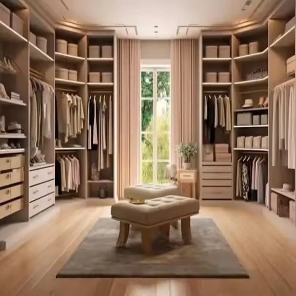Custom Wooden Capacity Large Cabinet Wardrobe Folding with Storage Organizer Bedroom Furniture for Clothes Storage Cabinet - Kimlud