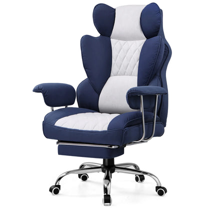Big and Tall Gaming Chair with Pocket Spring Lumbar Support, Ergonomic Office Chair with Footrest