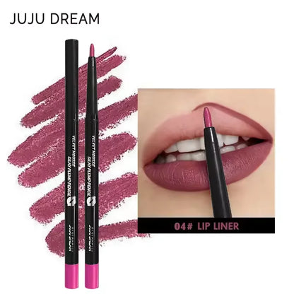 5 Colors Waterproof Matte Lipliner Pencil Red Contour Tint Lipstick Long Lasting Non-stick Cup Moisturising Lips Makeup...
