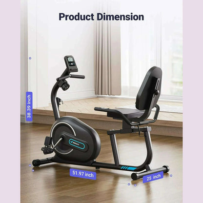 MERACH Recumbent Exercise Bike for Home with Smart Bluetooth Exclusive App Connectivity Heart Rate Handle   Magnetic Bikes S08