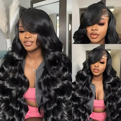 250% Density Glueless Body Wave Human Hair 13x4 Lace Frontal Wigs Brazilian Virgin Human Hair Remy Hair Wigs HD Lace...