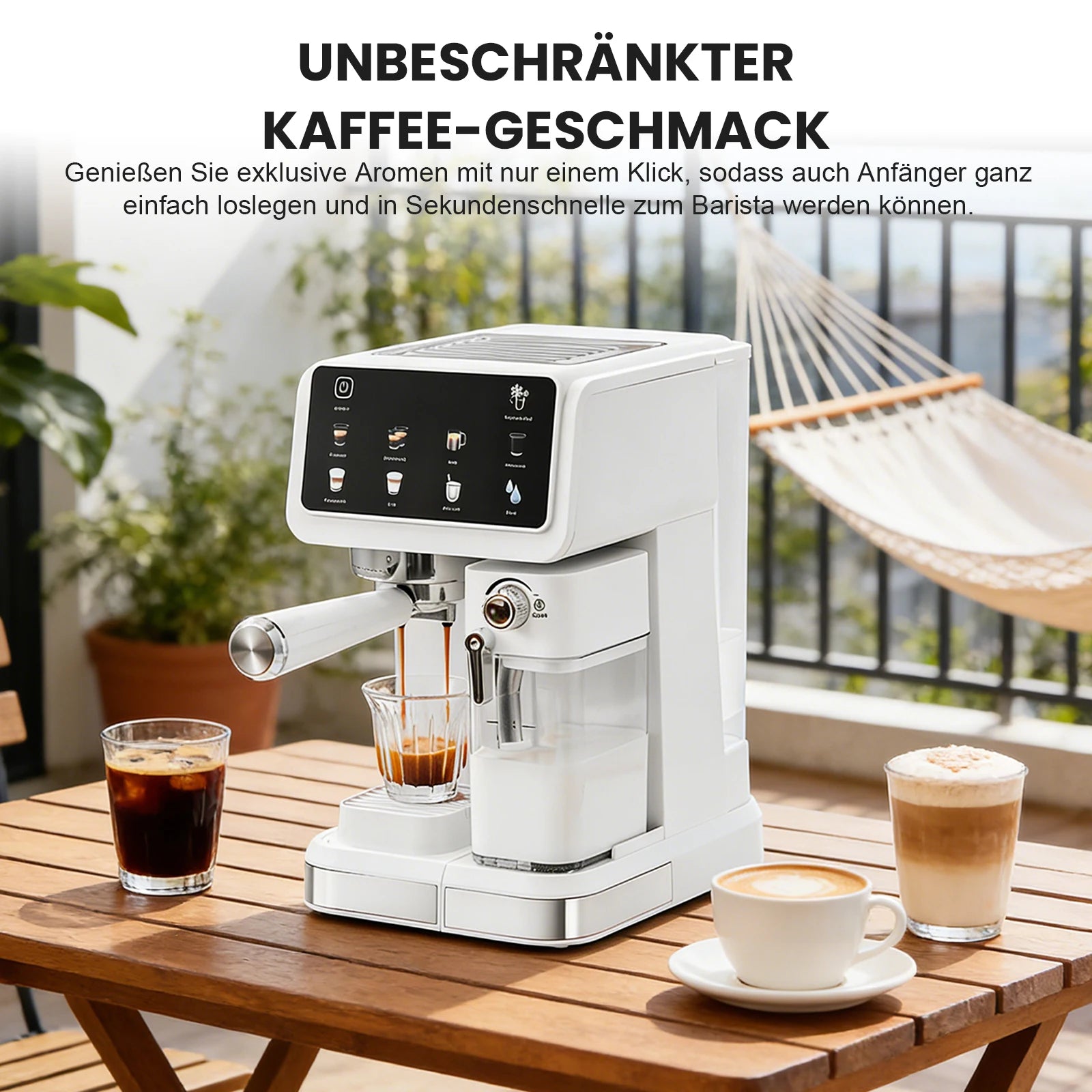 Espresso coffee maker Automatic portafilter machine with TFT touchscreen milk frother fully automatic coffee machine...