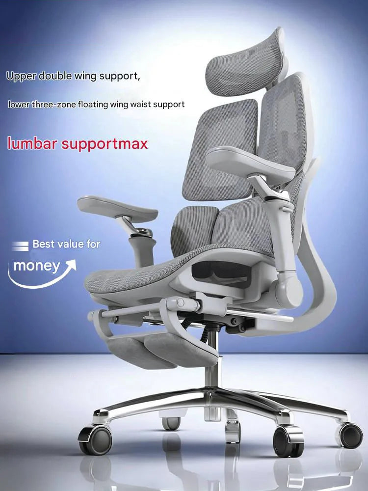 Lumbar Support Ergonomic Chair, Comfortable Office Computer Chair, Home Gaming Swivel Seat - Kimlud