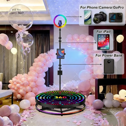 360 degree photo booth 360 degree photo booth machine with flight case packaging suitable for wedding reception party events - Kimlud