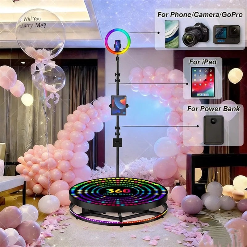 360 degree photo booth 360 degree photo booth machine with flight case packaging suitable for wedding reception party events - Kimlud
