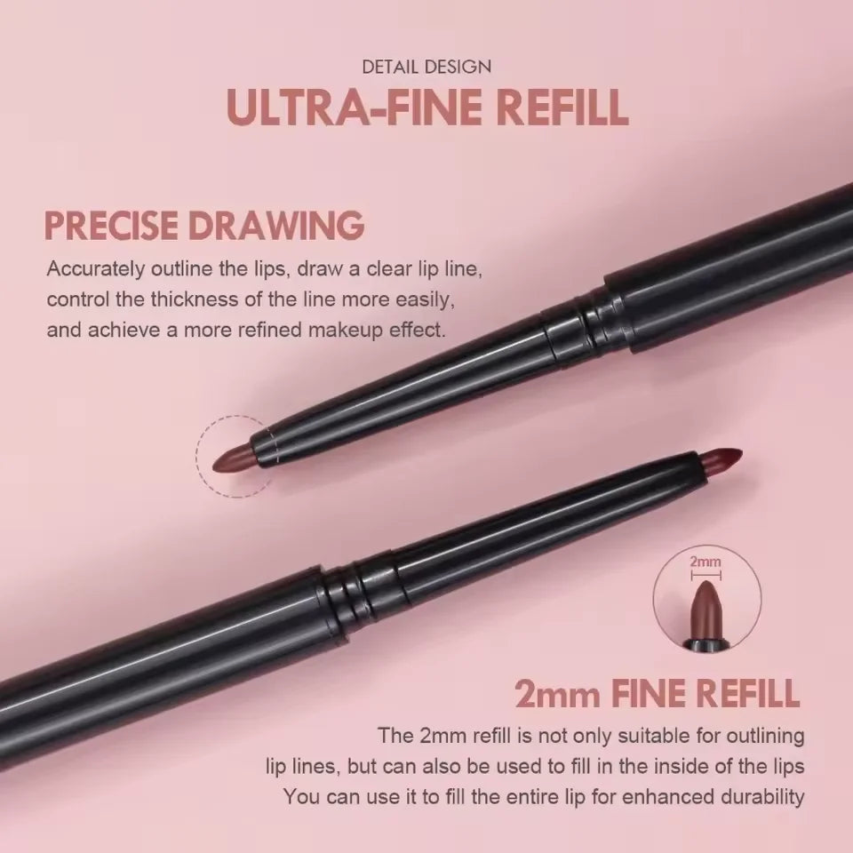 5 Colors Waterproof Matte Lipliner Pencil Red Contour Tint Lipstick Long Lasting Non-stick Cup Moisturising Lips Makeup...