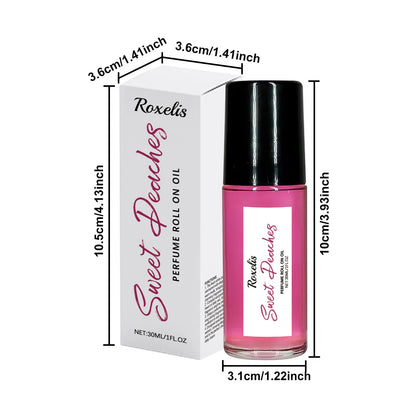 Roxelis 30ml Pheromone Perfume Roller Ball Long Lasting Peach Fragrance Oil Armpit Odor Remover Dating Scent Charming...