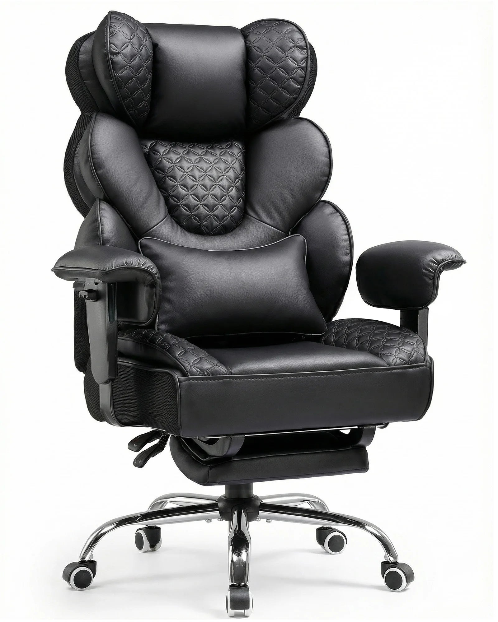 Comhoma Ergonomic Gaming Chair, Office Chair 400 Lb, with Adjustable Lumbar Support & Footrest, Hybrid Design,High Back...