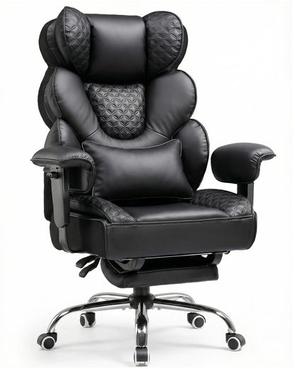 Comhoma Ergonomic Gaming Chair, Office Chair 400 Lb, with Adjustable Lumbar Support & Footrest, Hybrid Design,High Back...