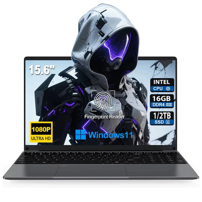 Windows 11 Laptops Computer Gaming Intel Core 5005U Computer 16GB RAM 1/2TB SSD Fingerprint Unlock 15.6" 1920*1080 Notebook PC - Kimlud