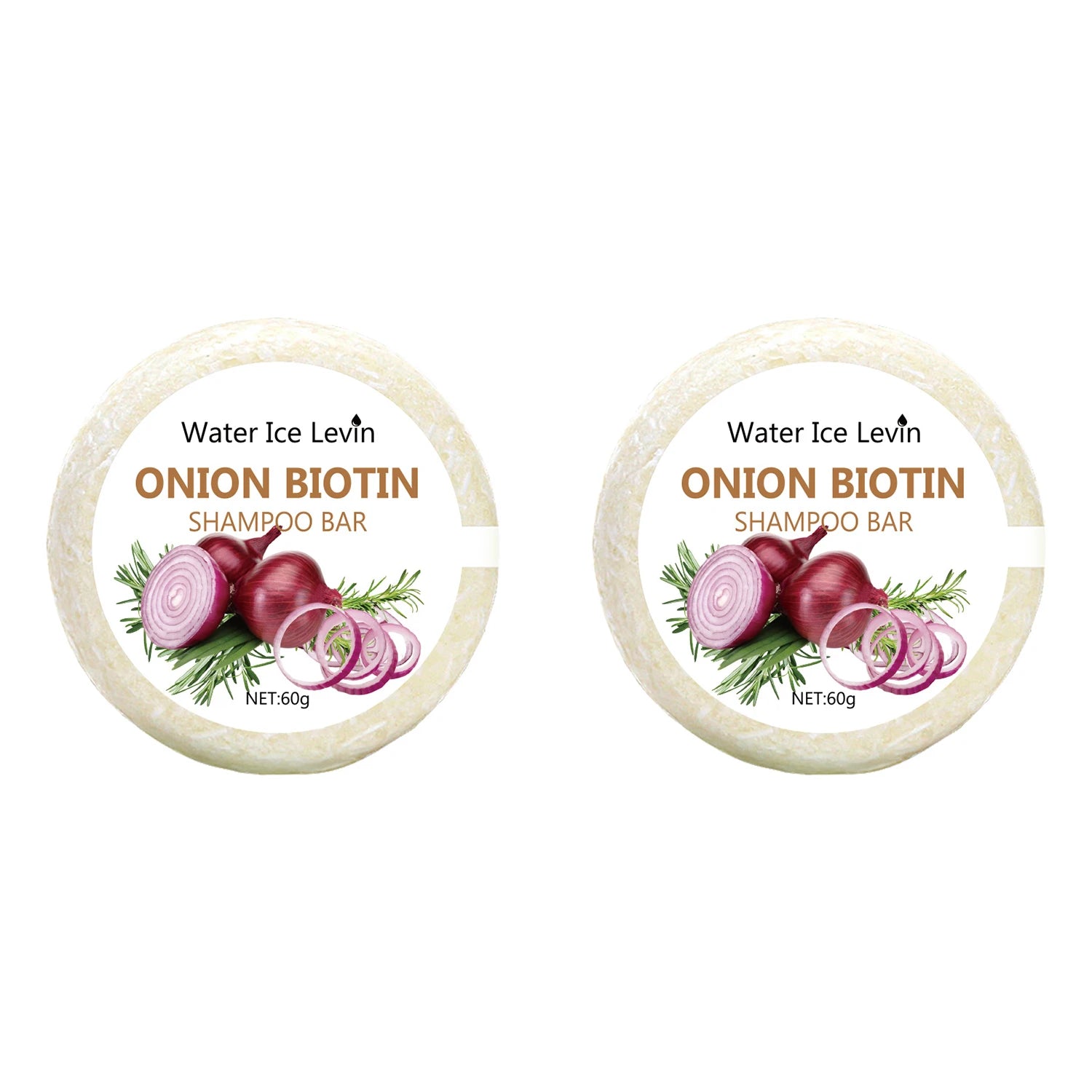 Onion and Biotin Shampoo Soap - 60g, Suitable for All Hair Types, Moisturizing and Smoothing, Rich in Rosemary Extract