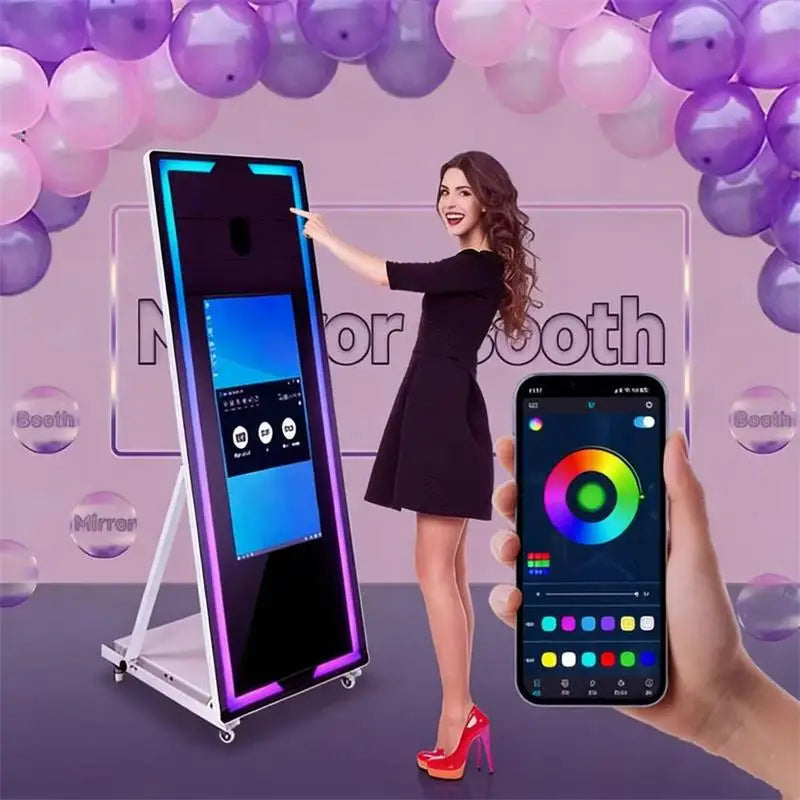 High Quality Selfie Portable Photo Booth Wedding Event 65 inch and 40 inch Magic Mirror DSLR Camera Photo Booths - Kimlud