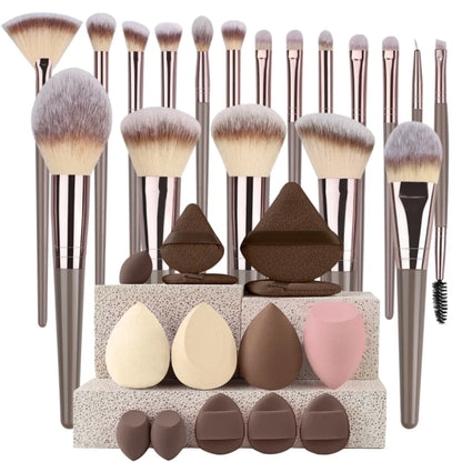 3-20Pcs Premium Makeup Brushes Set Soft Fluffy Beauty Cosmetic Foundation Makeup Brush Eyeshadow Blush Kabuki Make Up Tools
