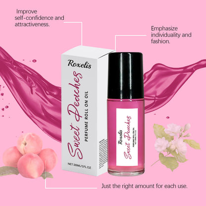 Roxelis 30ml Pheromone Perfume Roller Ball Long Lasting Peach Fragrance Oil Armpit Odor Remover Dating Scent Charming...