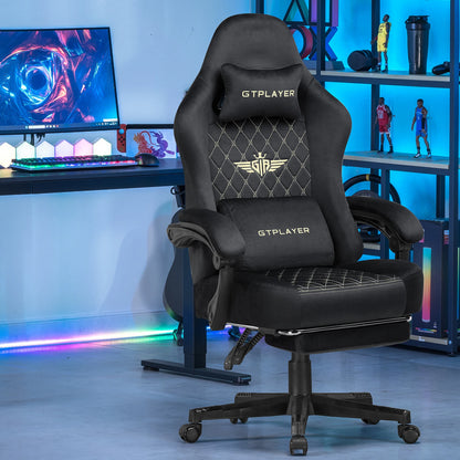 GTPLAYER Gaming chair fabric Gaming Chair Ergonomic office boot PC chair, Adjustable and Rotatable Desk Chair | Kimlud...