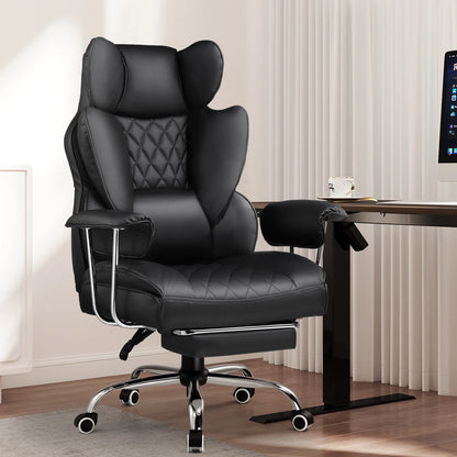 Big and Tall Gaming Chair with Pocket Spring Lumbar Support, Ergonomic Office Chair with Footrest - Kimlud