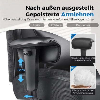 GTPLAYER Gaming Chair, Ergonomic Office Chair with Footrest for Tall and Heavy Individuals, 150° Adjustable Backrest &...