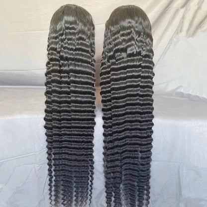 Women's 13x4 Deep Wave Body Glueless Wig Wear and Go Human Hair Pre Plucked Pre Cut Lace Front No Glue Upgraded | Kimlud...
