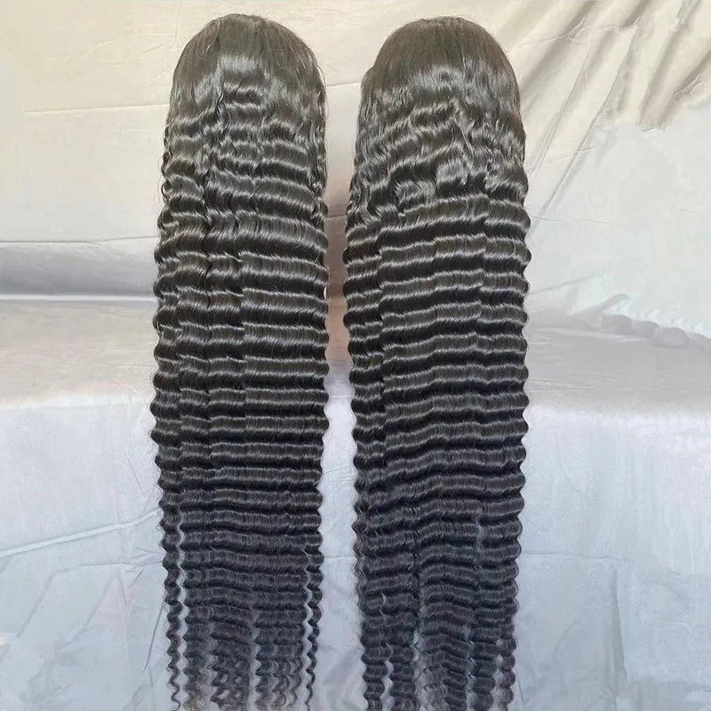 Women's 13x4 Deep Wave Body Glueless Wig Wear and Go Human Hair Pre Plucked Pre Cut Lace Front No Glue Upgraded | Kimlud...