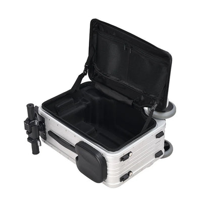 30L Electric Scooter Suitcasen Rideable with Build-in Seat Flexible Ambient Light Strip Storage Gift Ready | Kimlud...