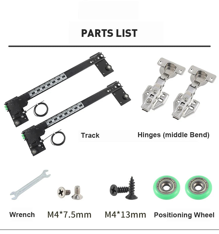 Heavy Duty Cold Rolled Steel Kitchen Cabinet Pocket Door Ball Bearing Slides System Accessories Sliding Folding for...