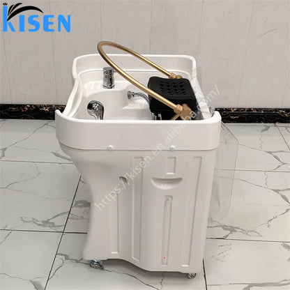 Kisen Model Luxury Salon Furniture Hair Washing Bed Accessories Japan Head Spa Equipment Portable Shampoo Basin No Plumbing - Kimlud