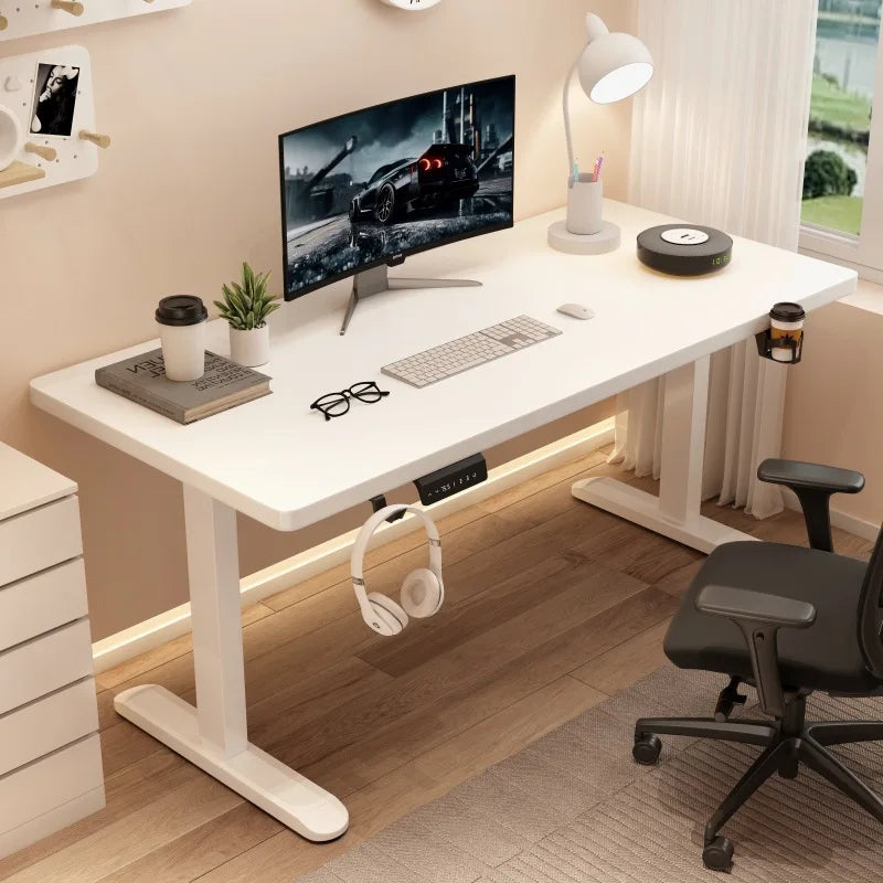 Ergonomic Modern Office Desk Smart Extendable Single Motor Sit-and-Stand Adjustment Computer Friendly Furniture | Kimlud...