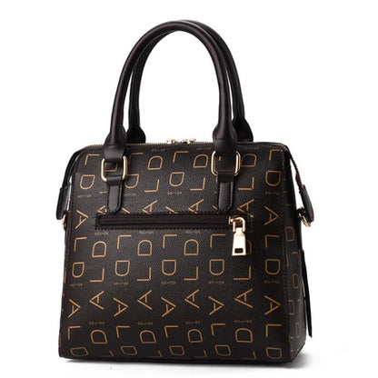 Fashion English Letter Handbag Women PU Leather Tassel Top-handle Bag Luxury Shoulder Bag Large Capacity Lady Tote...