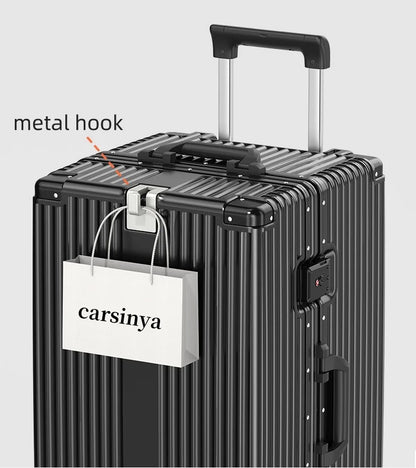 Super Large Carry on Luggage Aluminum Frame Rolling Suitcase PC Hard Sided Luggage With Spinner Wheels for Travel