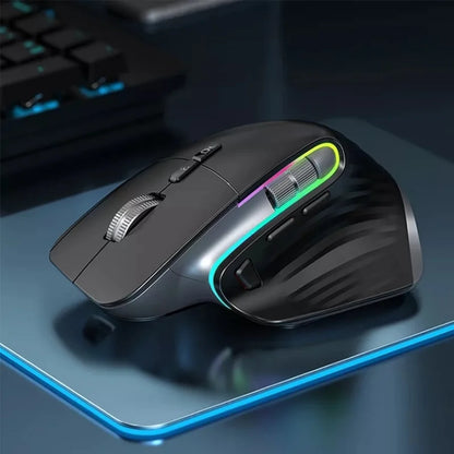 2.4G Wireless Vertical Optical Gaming Mouse RGB 4000 CPI Rechargeable  Ergonomic Right Steering mouse for computer/laptop