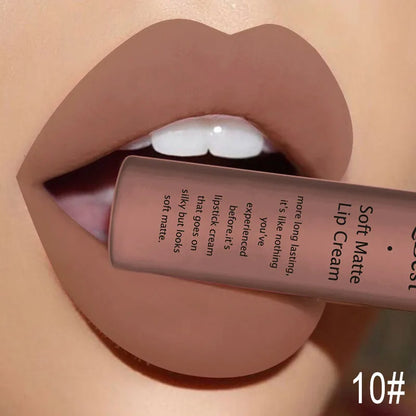 QIBEST Brand 34 Colors Liquid Lipstick Waterproof Matte Nude Lipstick Pigment Red Long Lasting Lip Gloss Women Makeup...