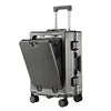 20 24 Inch Front Opening Luggage Men's and Women's Multifunctional Password Lock Trolley Case Travel Wheels Suitcases Cup Holder - Kimlud