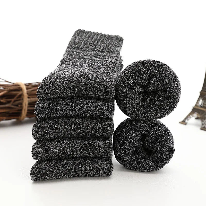 5 Pairs Thicken Socks Men High Quality Towel Keep Warm Winter Socks Cotton Christmas Gift Socks For Man Thermal Size...